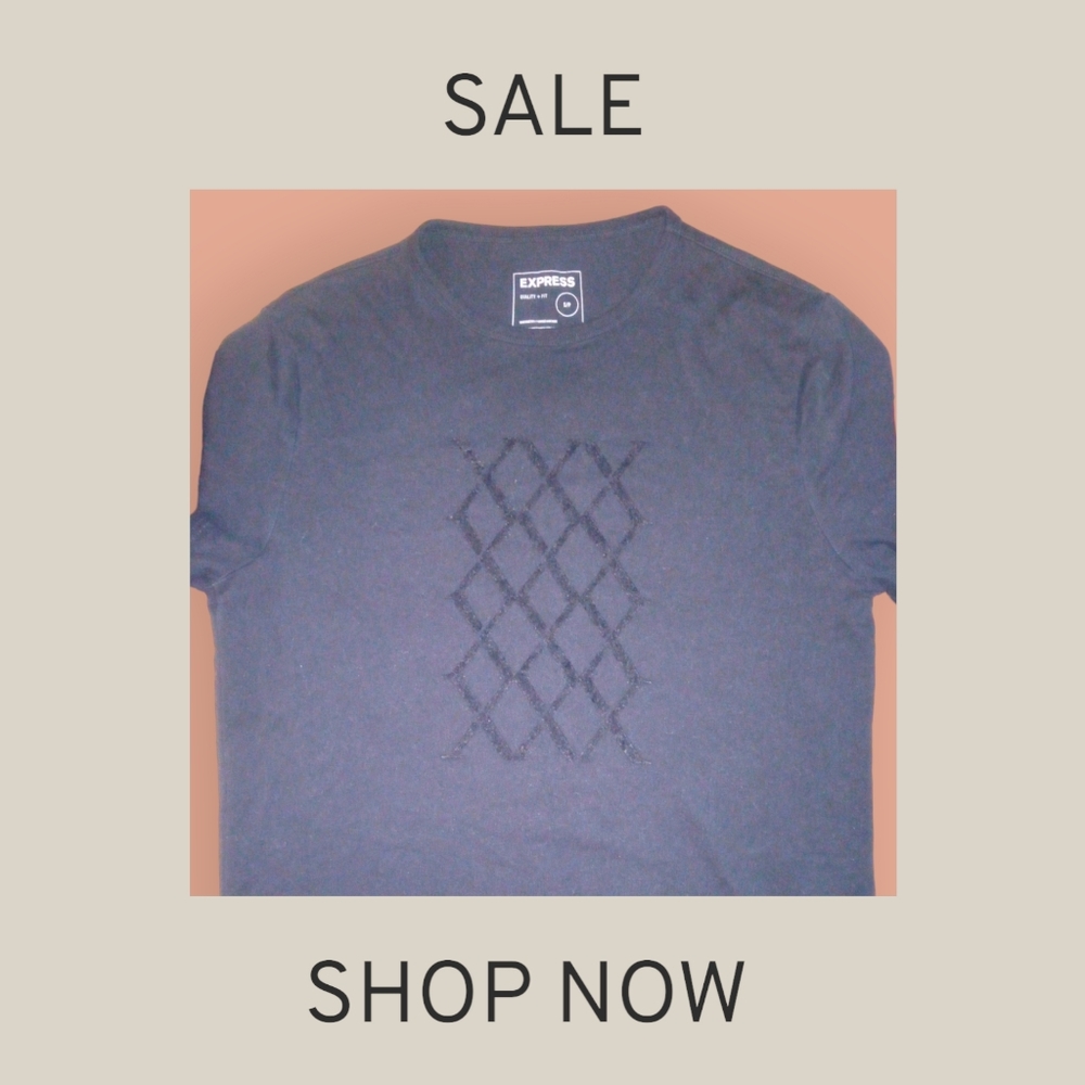EXPRESS Men’s Gray Stretch T-shirt Sz S